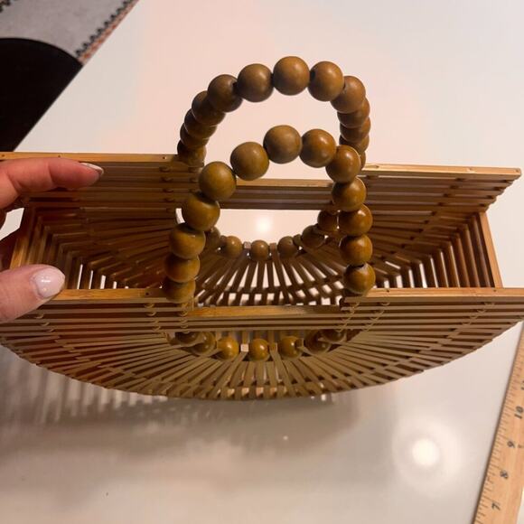 NEW Bamboo Top Handle Bag Resort Vacation - Picture 8 of 8